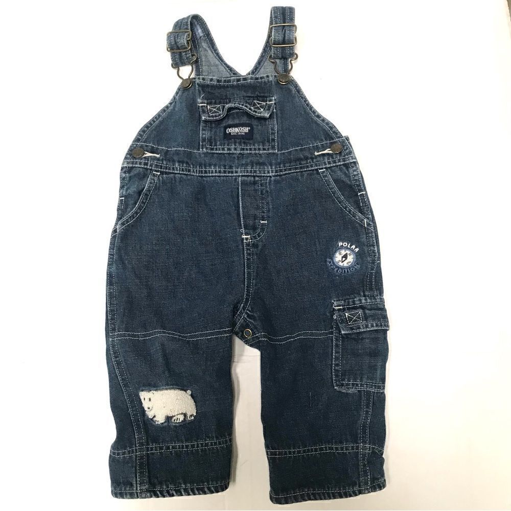 OshKosh B’gosh polar expedition denim overalls 6–9 months‎